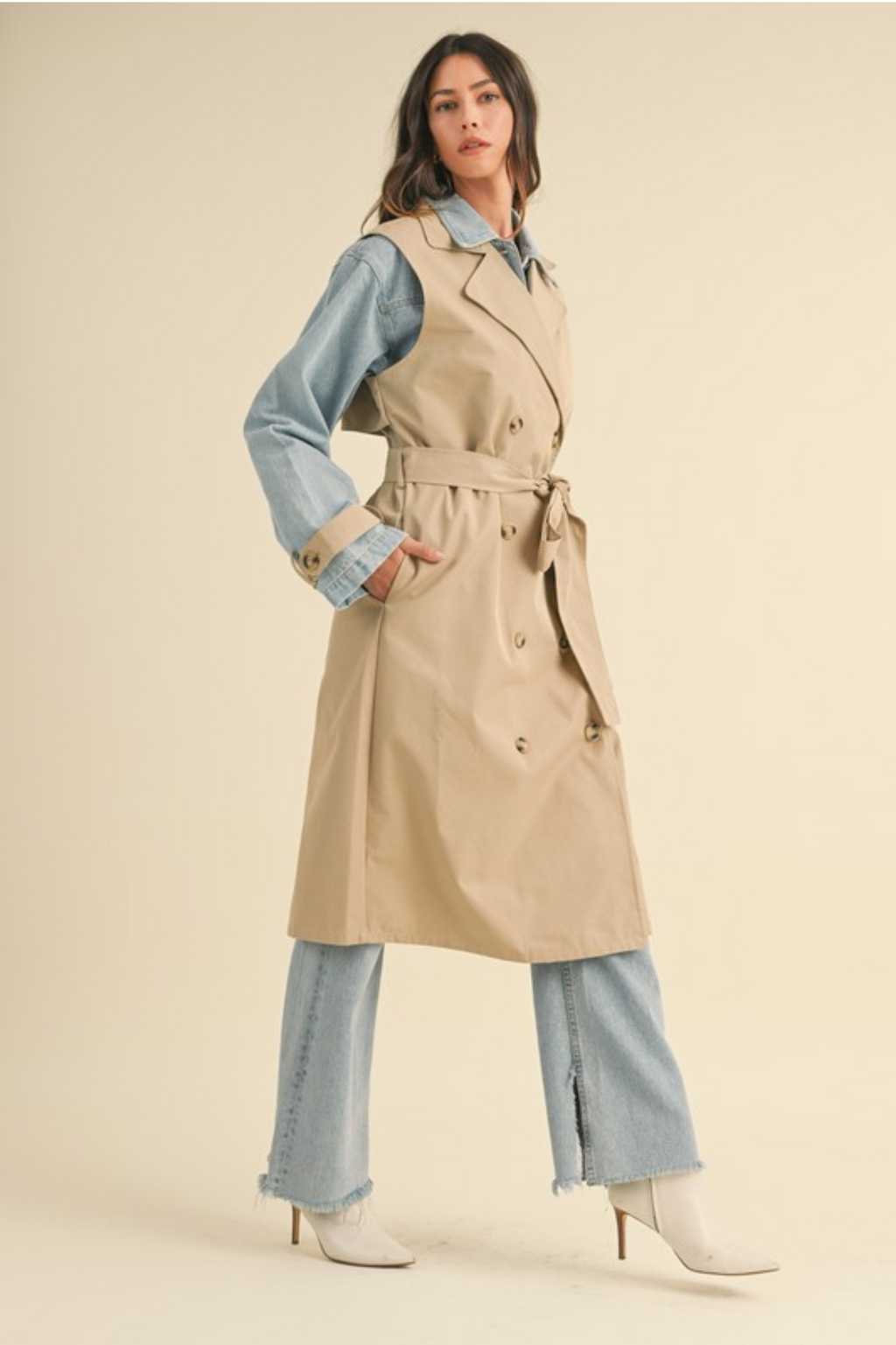 Layered Trenchcoat w. Denim Jacket - The Vault by Sacha