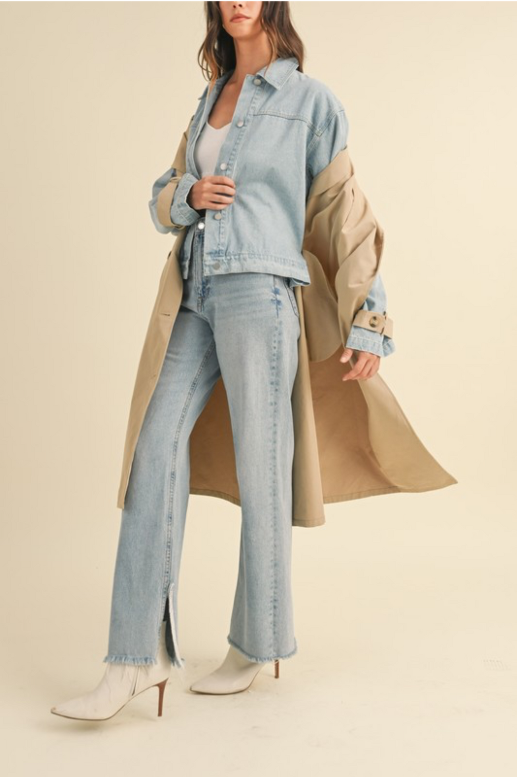 Layered Trenchcoat w. Denim Jacket - The Vault by Sacha