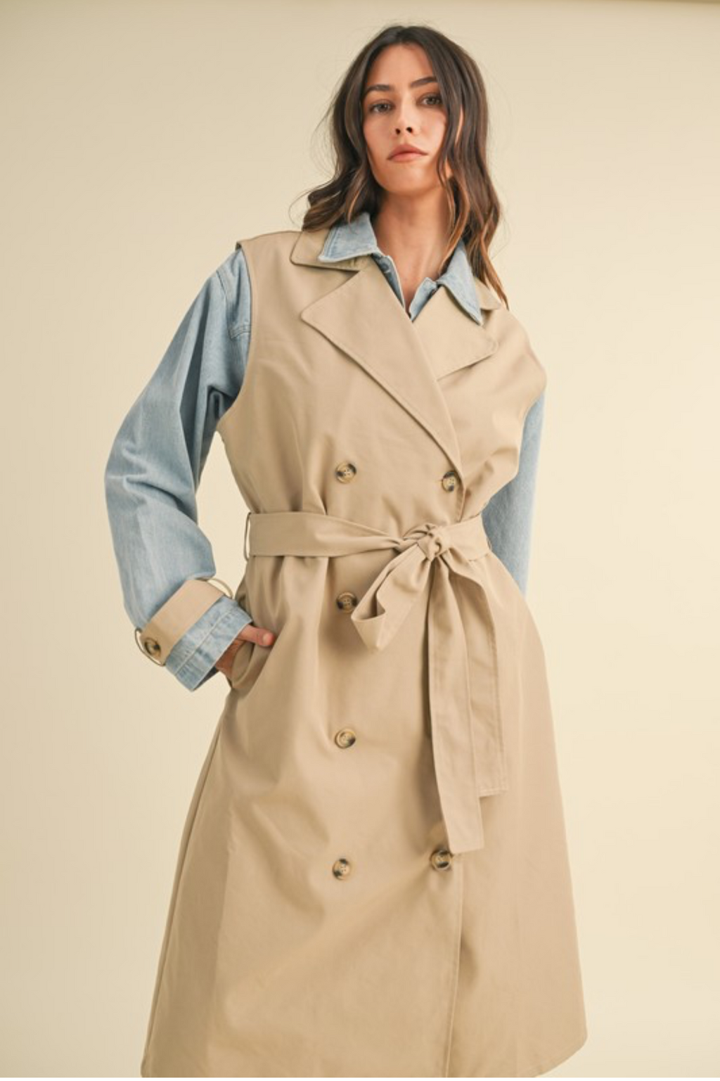 Layered Trenchcoat w. Denim Jacket - The Vault by Sacha