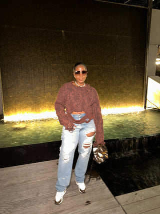 2 Blessed To Be Distressed Sweater - The Vault by Sacha