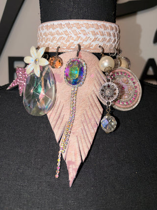 The Sugarplum Stardust Handmade Leather Choker