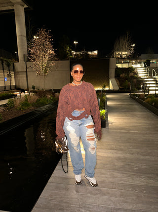 2 Blessed To Be Distressed Sweater - The Vault by Sacha