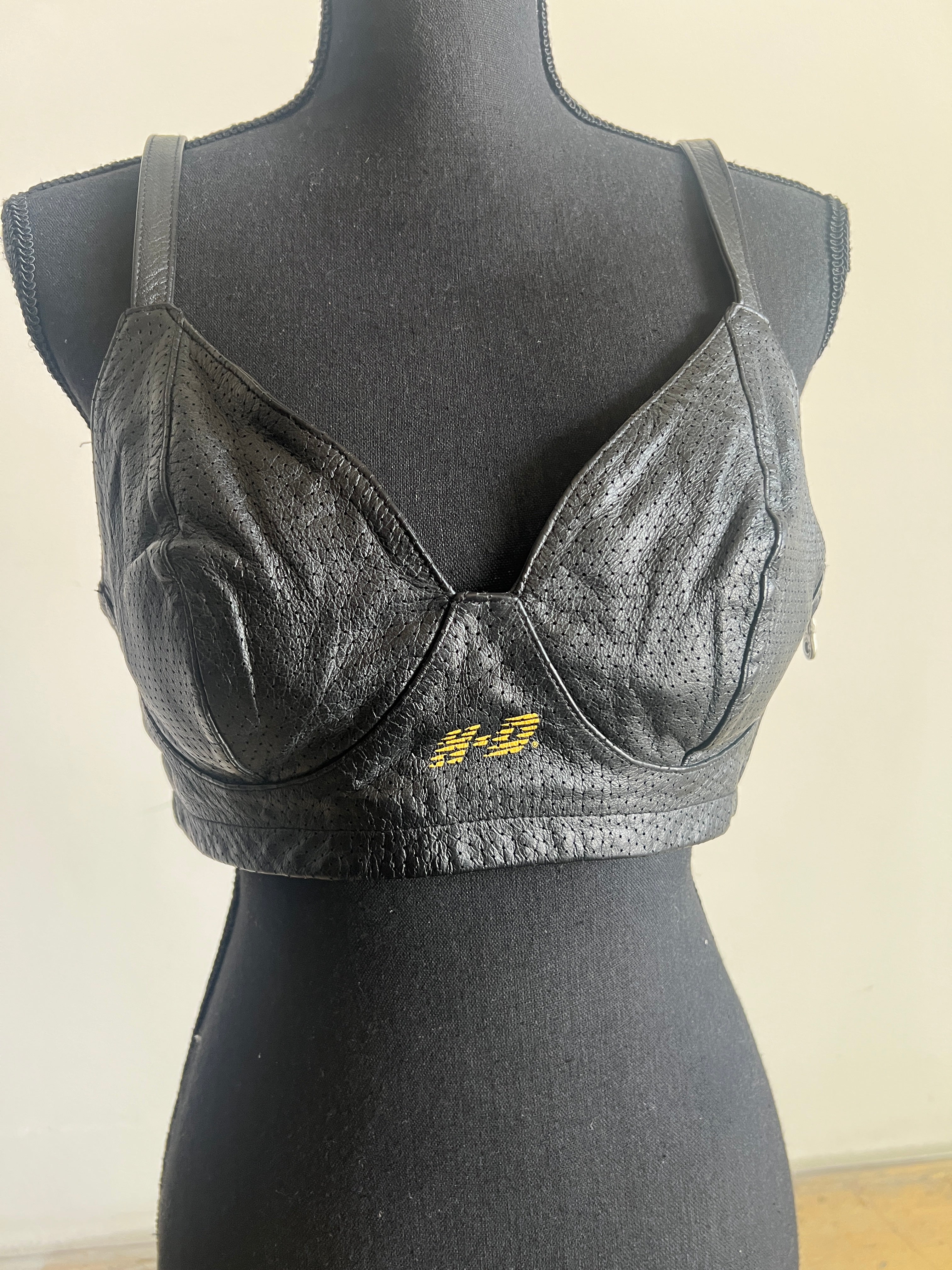 Harley Davidson Perforated Leather Bra | L - The Vault by Sacha