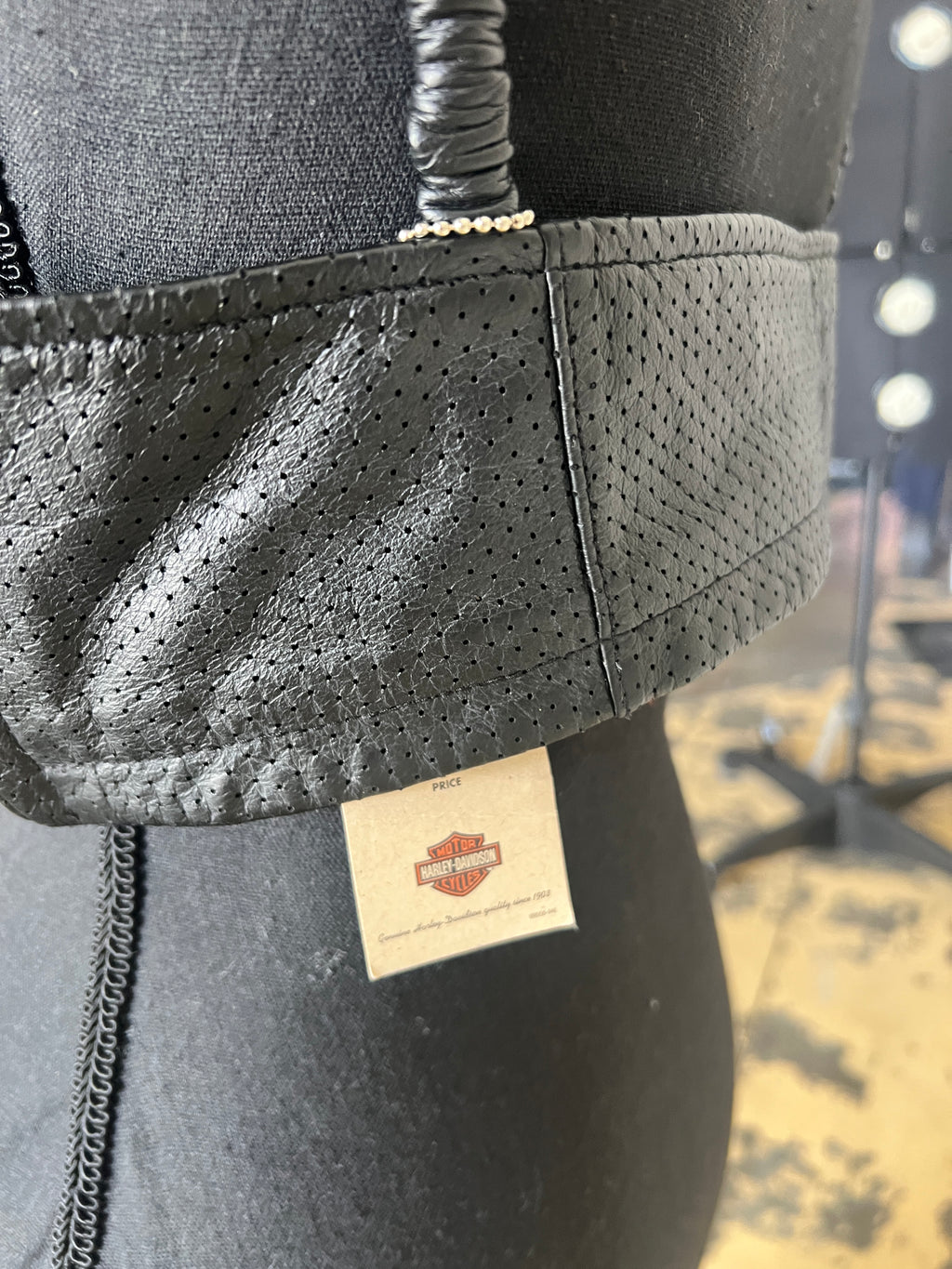 Harley Davidson Perforated Leather Bra | L - The Vault by Sacha