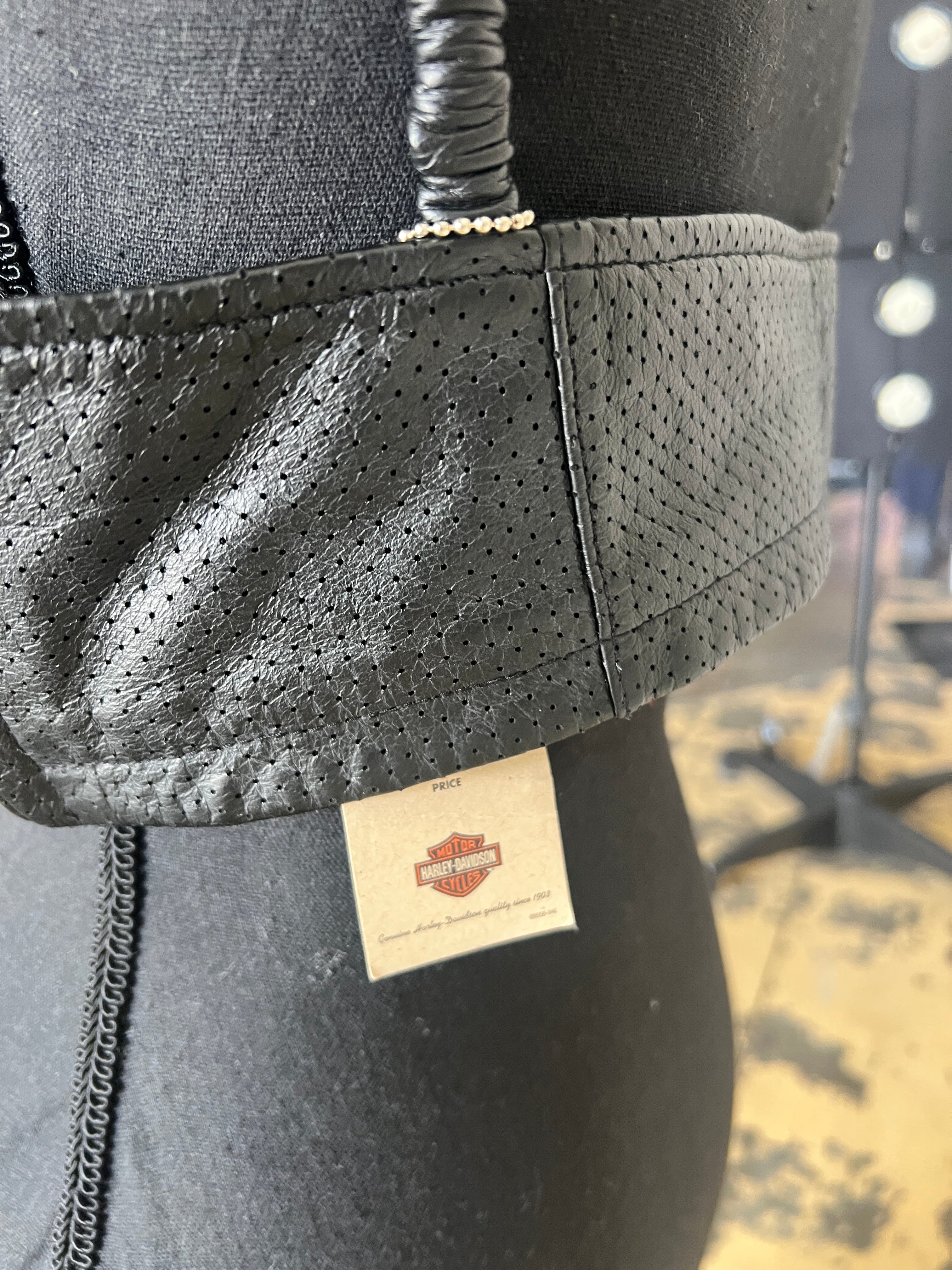Harley Davidson Perforated Leather Bra | L - The Vault by Sacha