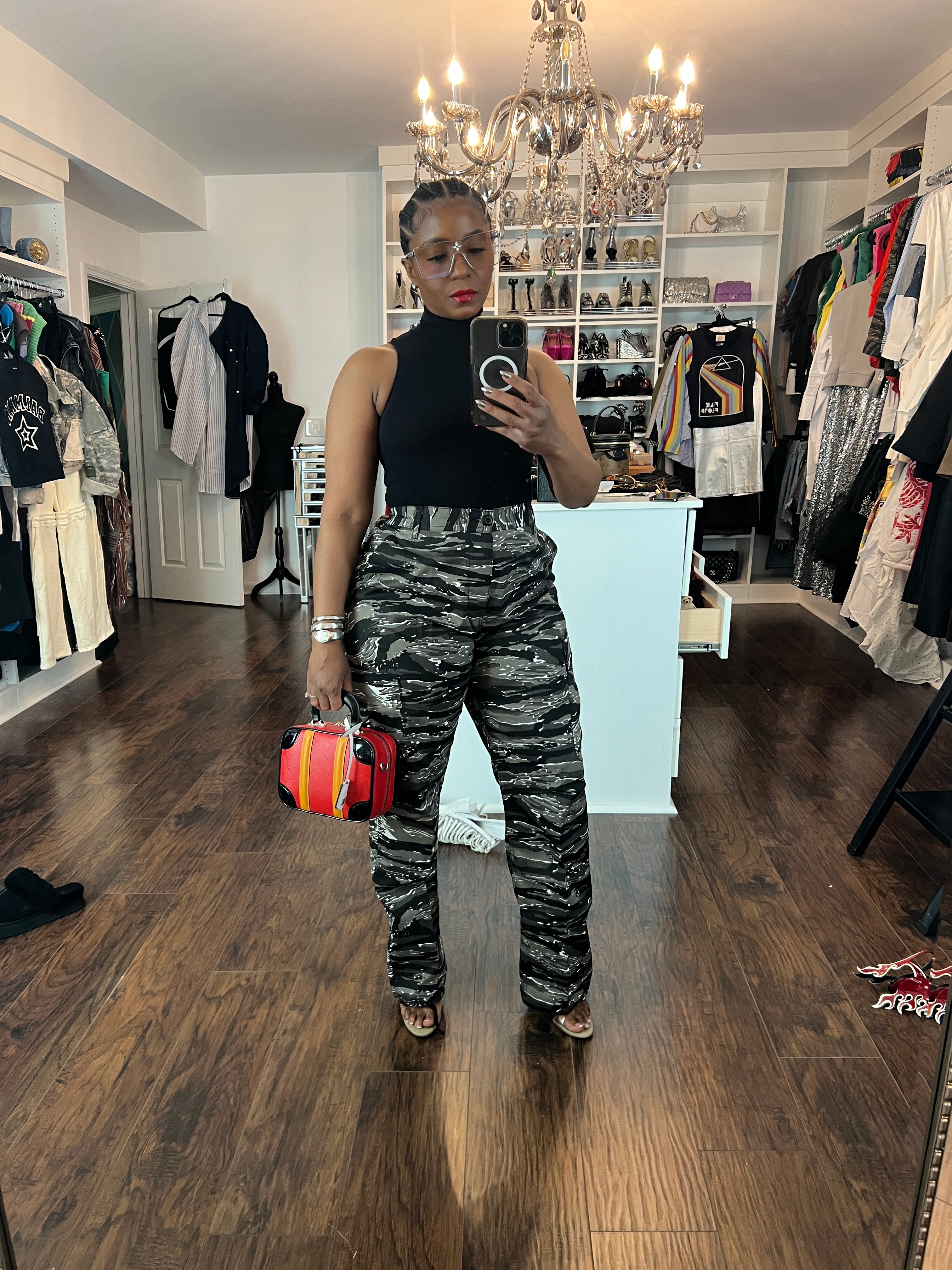 Black & White Zebra Cargo Pants - The Vault by Sacha