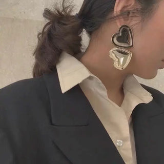 Silver Heart Locket Earrings - The Vault by Sacha