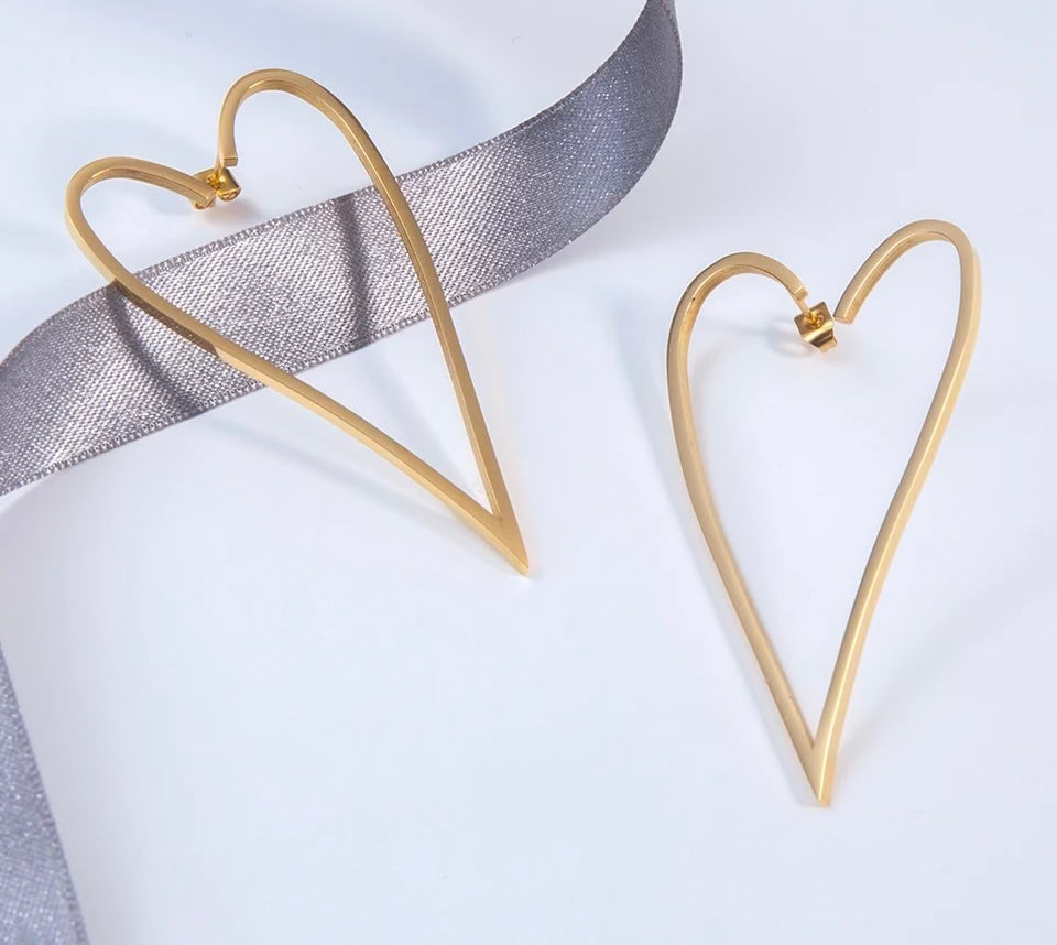 Golden Heart Earrings