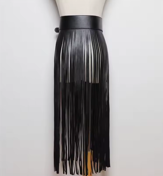 Whiplash Fringe Belt Skirt | One Size