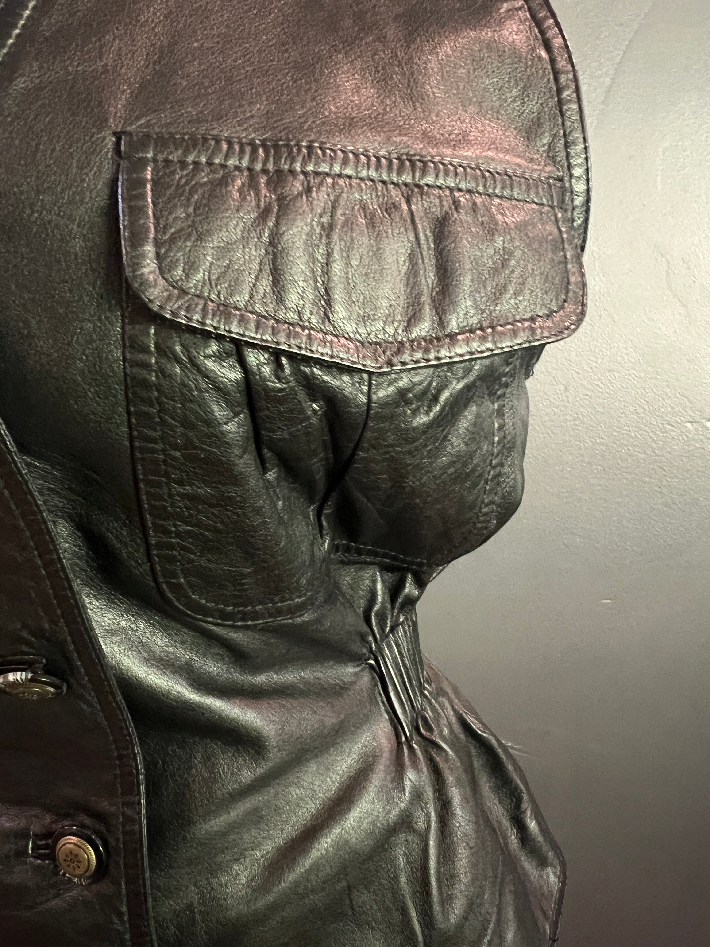 Genuine Leather Hourglass Vest Large - The Vault by Sacha