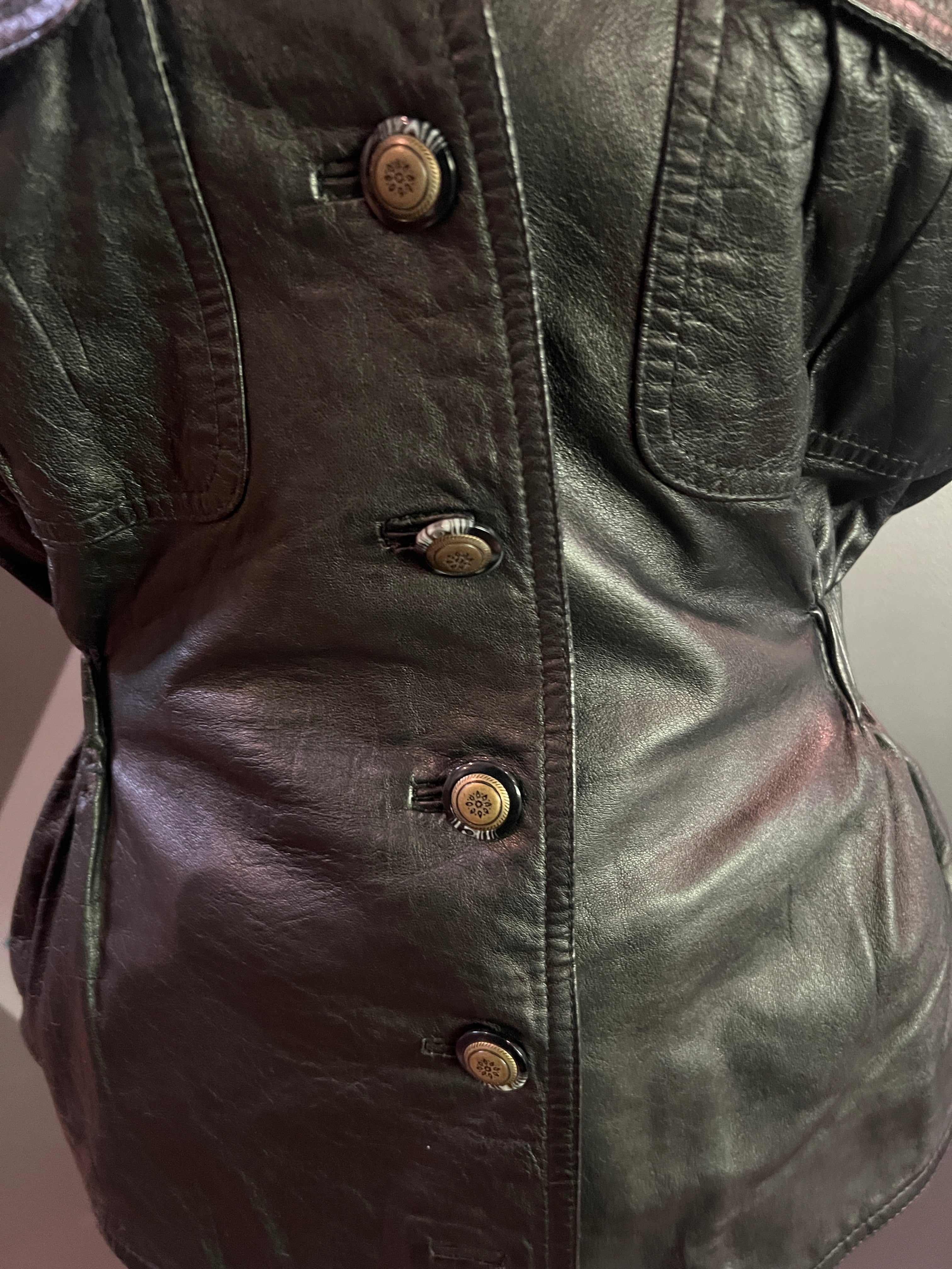 Genuine Leather Hourglass Vest Large - The Vault by Sacha