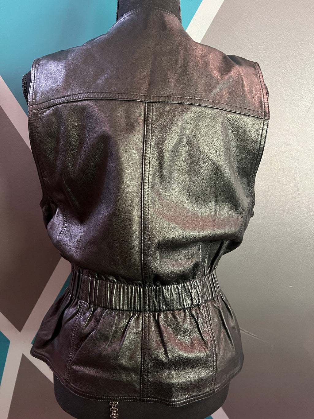 Genuine Leather Hourglass Vest Large - The Vault by Sacha