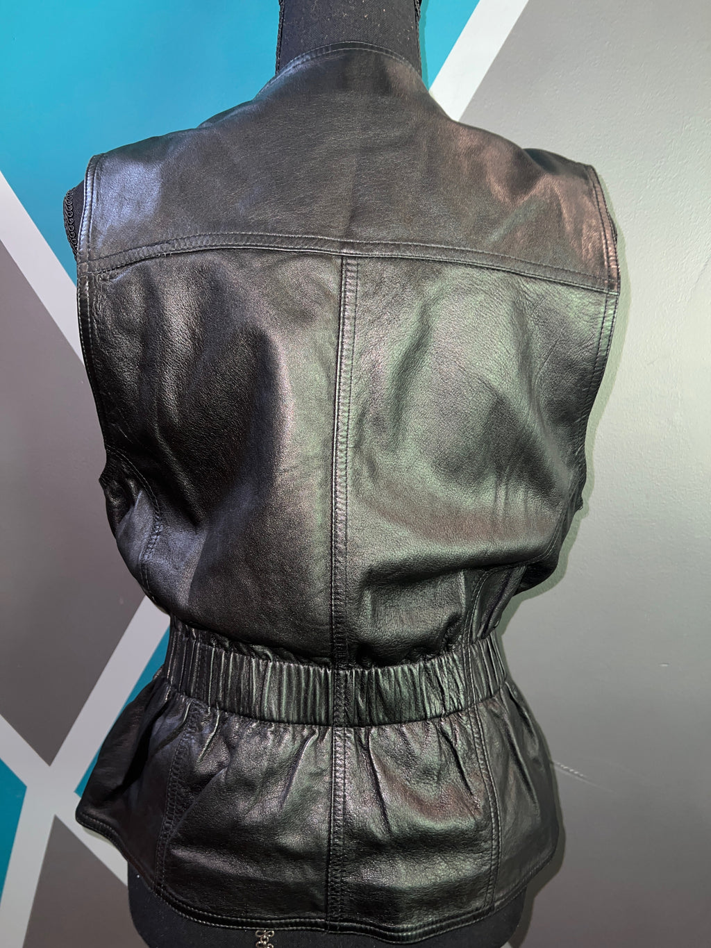 Genuine Leather Hourglass Vest Large - The Vault by Sacha