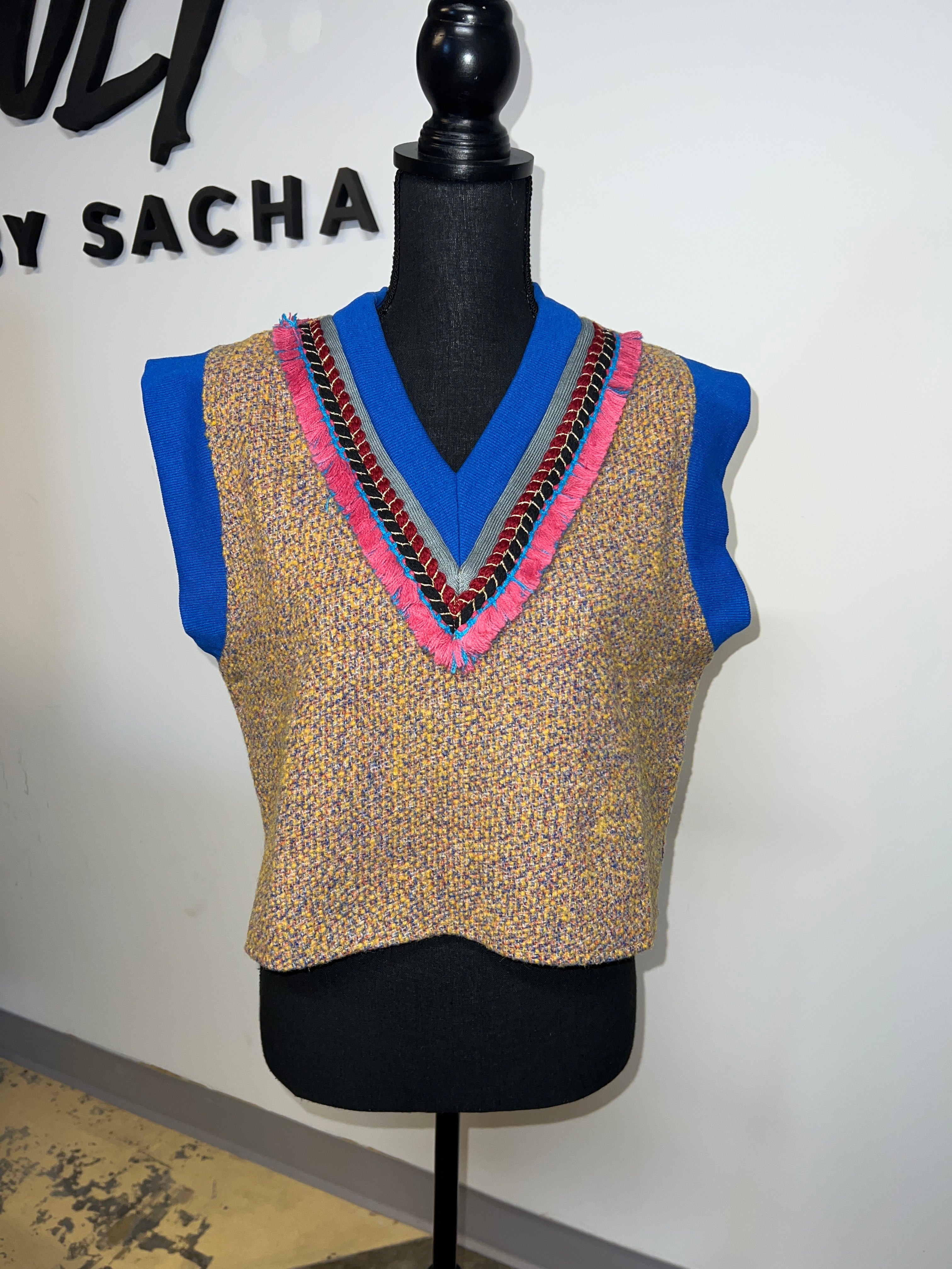 Tweed Woven Vest
