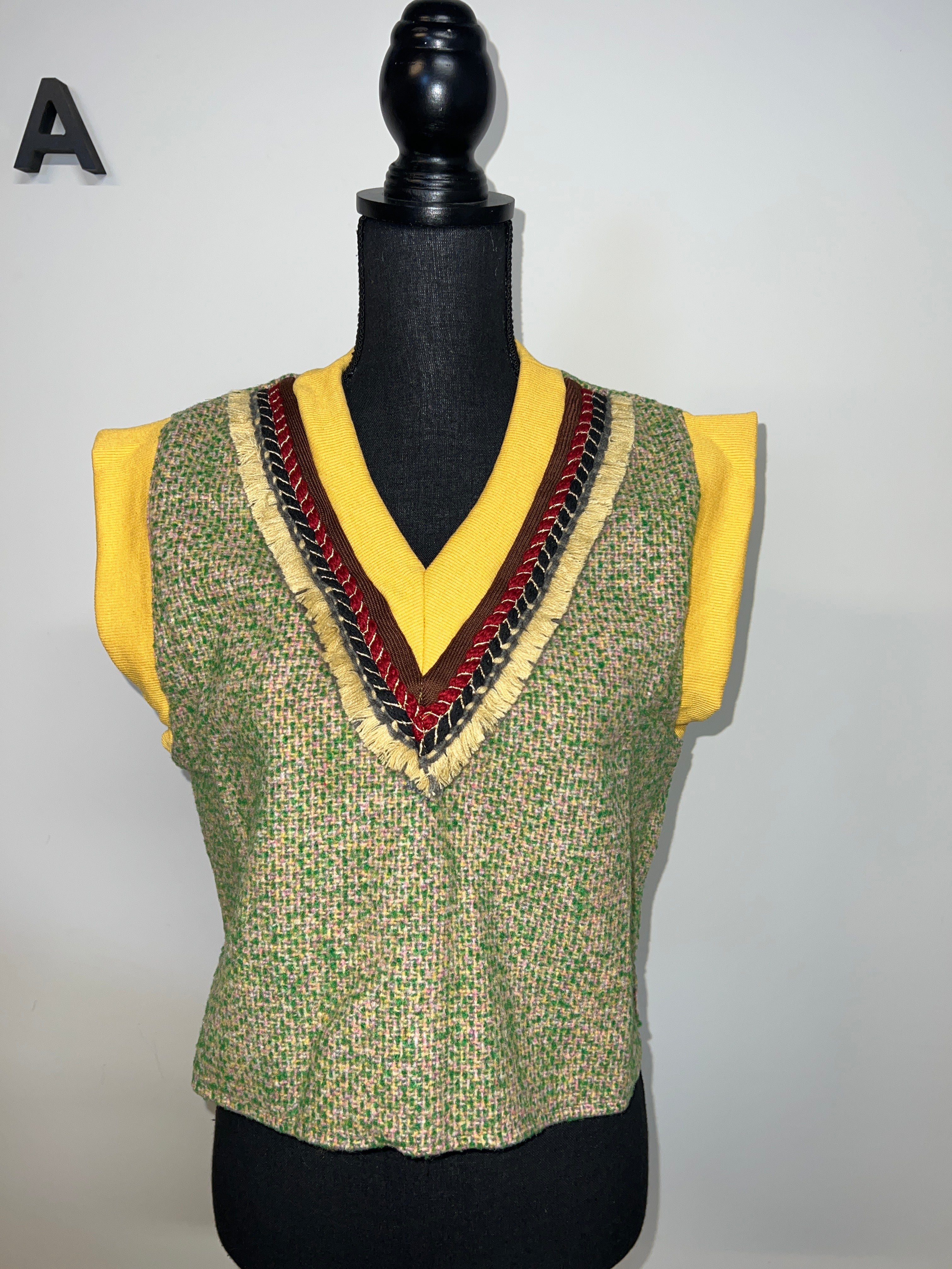 Tweed Woven Vest