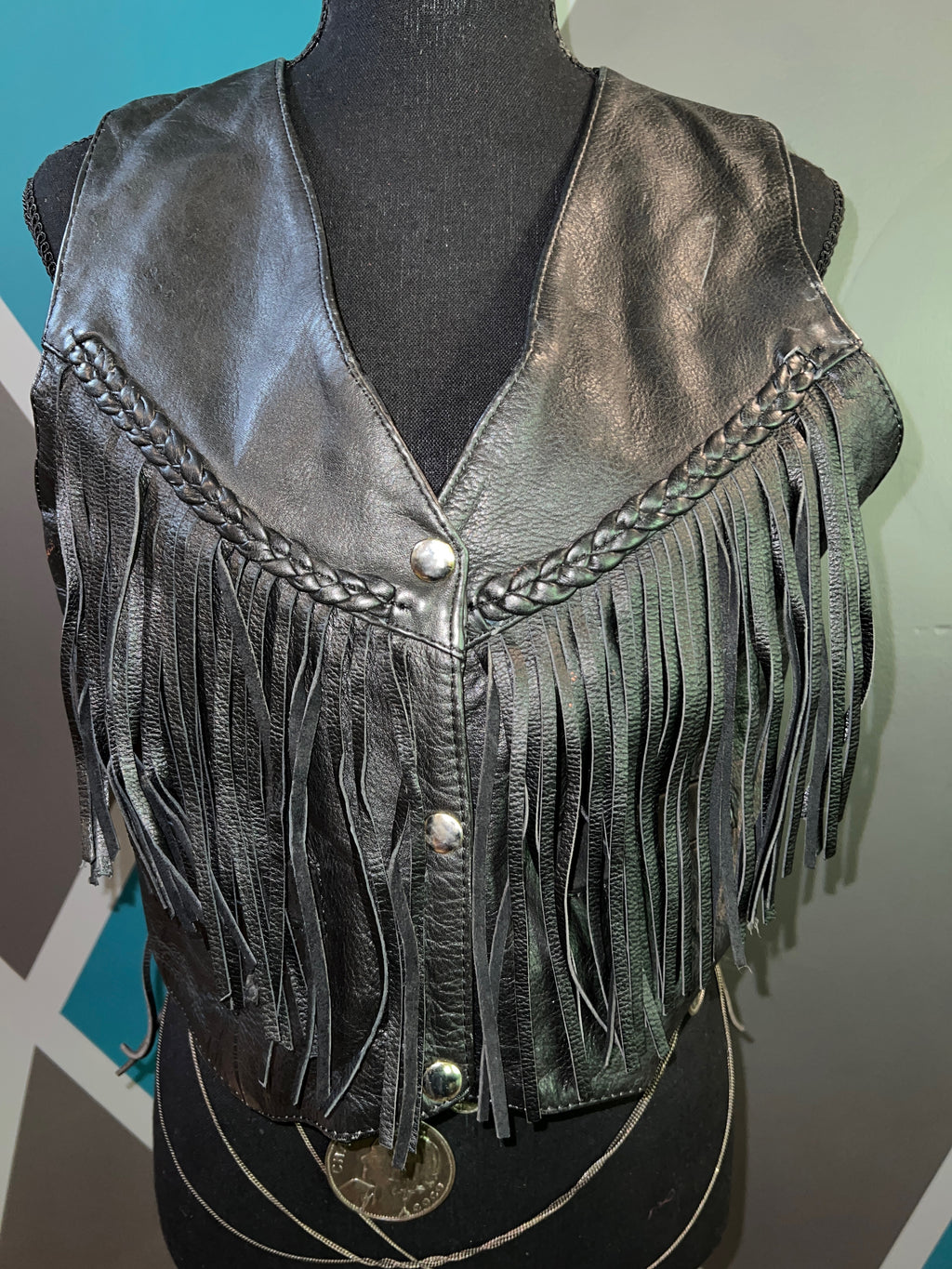 Lady Harley Fringe Leather Vest | Medium - The Vault by Sacha