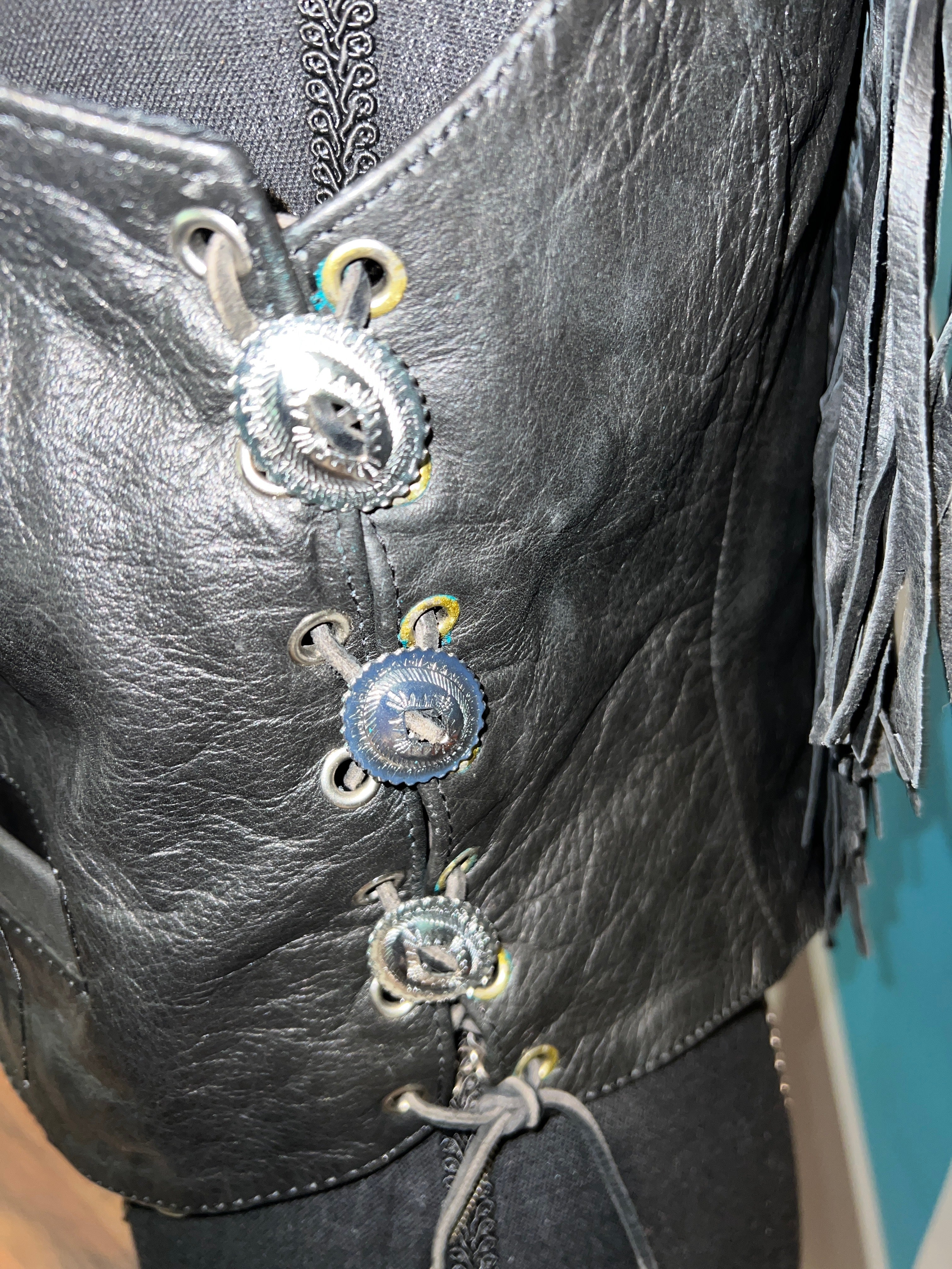 Lady Harley Fringe Leather Vest | Medium - The Vault by Sacha
