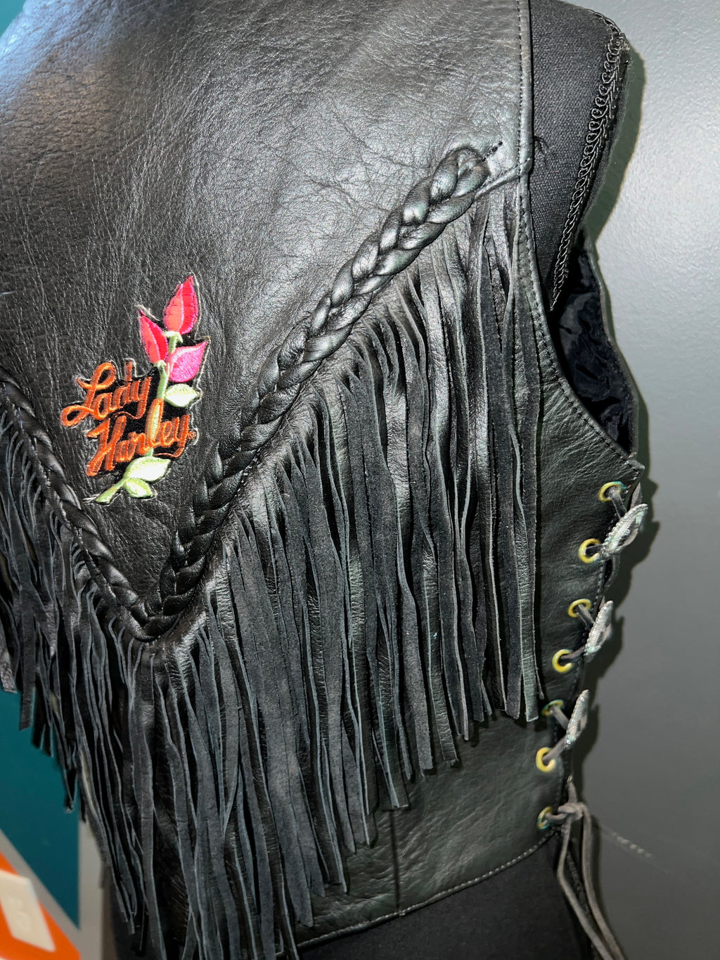 Lady Harley Fringe Leather Vest | Medium - The Vault by Sacha