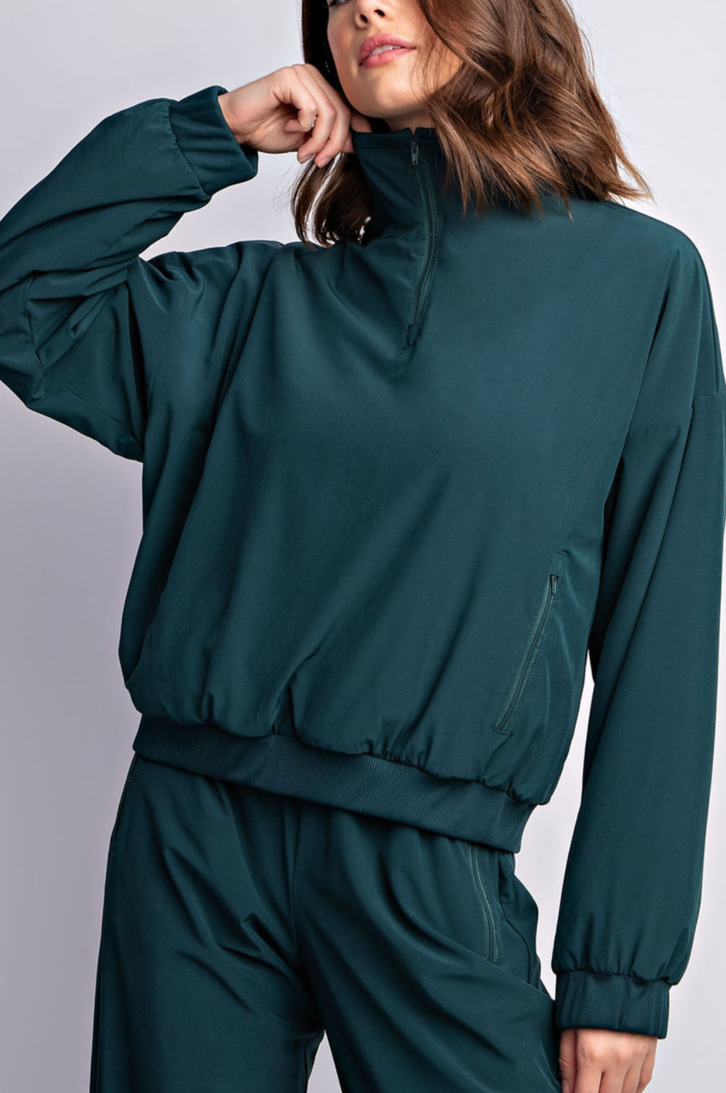 Emerald Half-Zip Relaxed Set - The Vault by Sacha