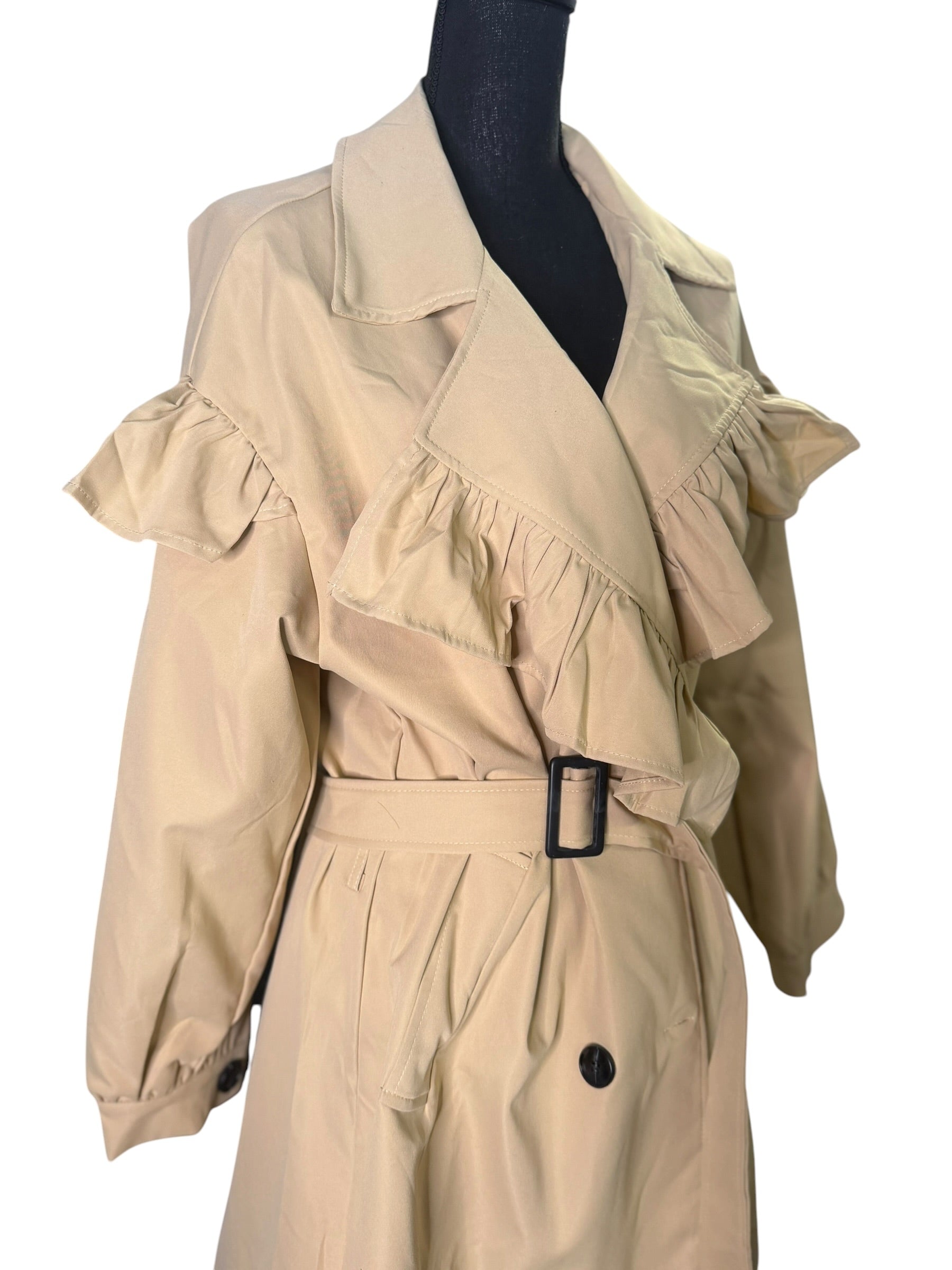 Feminine Trench Coat (Khaki) - The Vault by Sacha