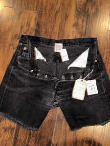 Grey Wash Vintage Levi's Denim Shorts | W30in L17in