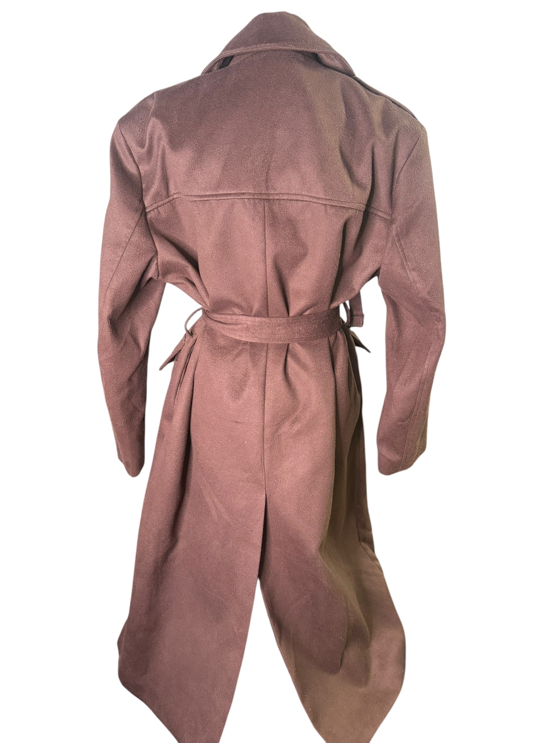 Suede Trench Coat (Brown) - The Vault by Sacha