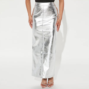 Platinum Stretch Pencil skirt