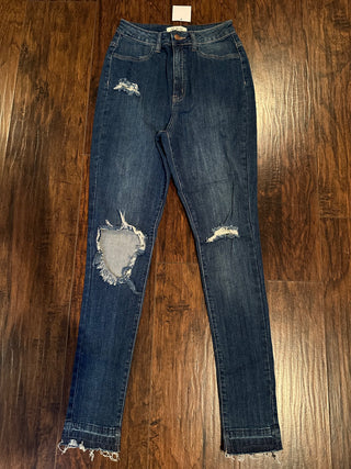AP Blue High Waisted Stretch Skinny Jeans | Size 7 - The Vault by Sacha