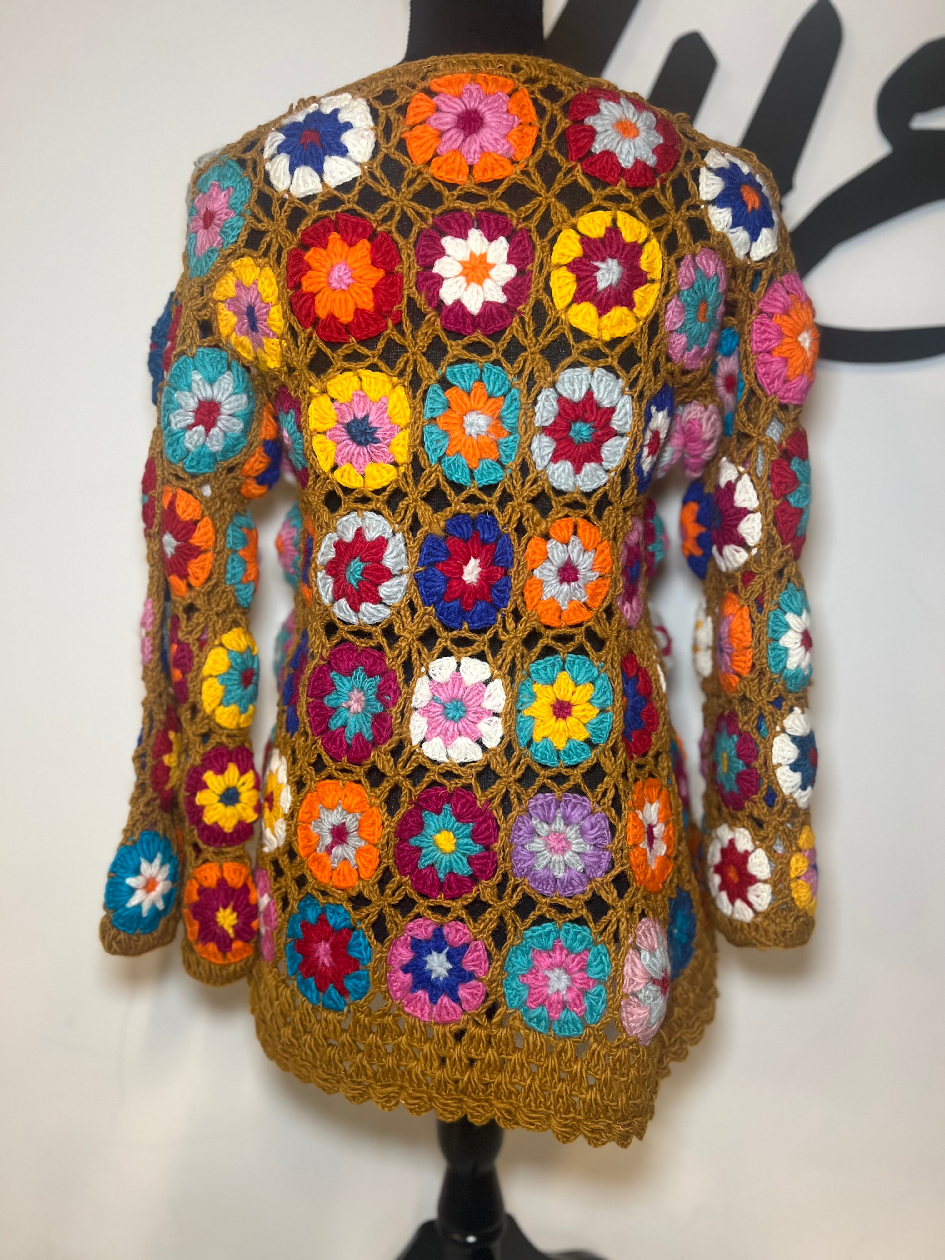 Tan Floral Patchwork Sweater | SIZE S/M | FINAL SALE - The Vault by Sacha