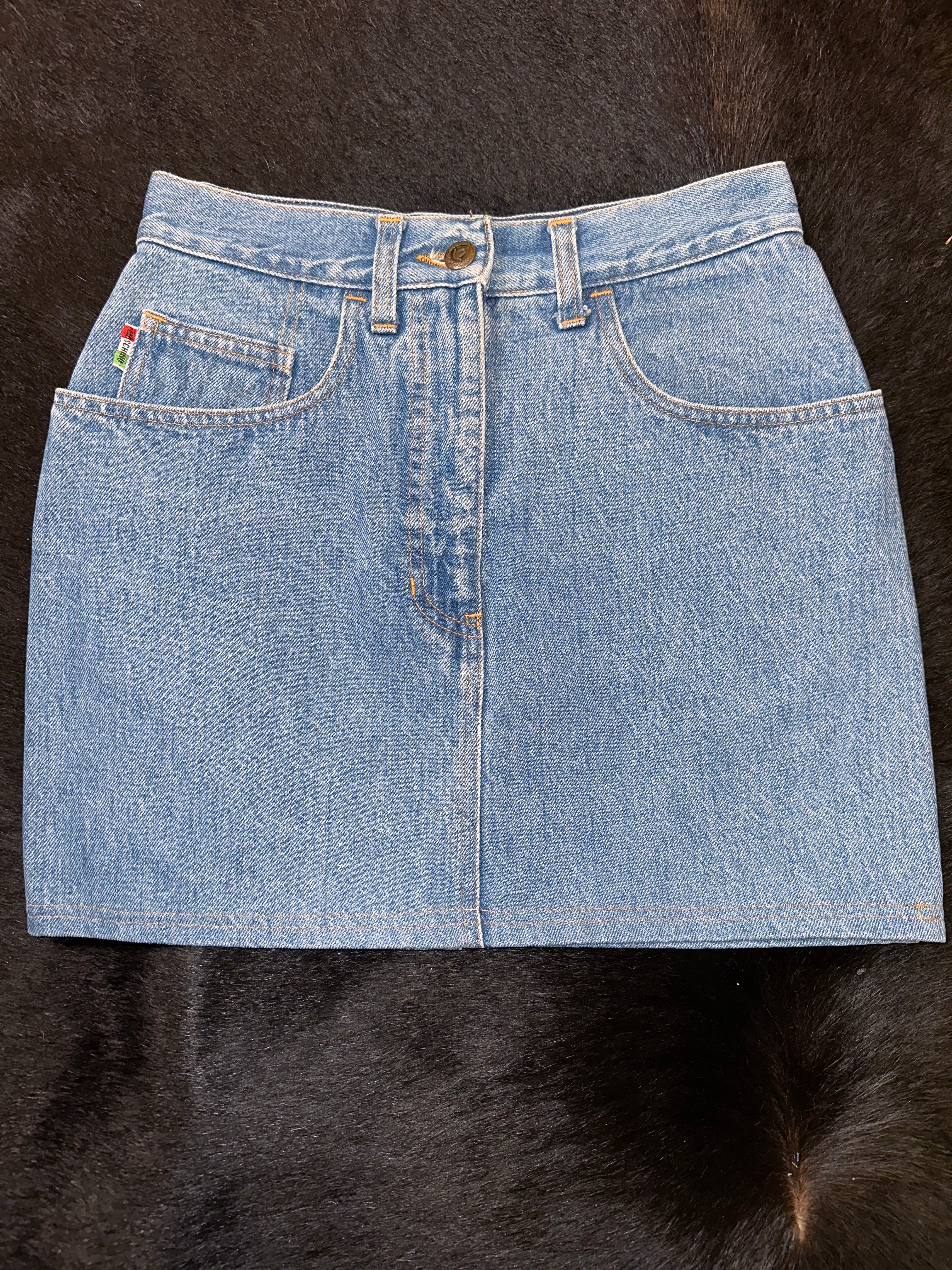 Moschino Denim Mini Skirt W26 - The Vault by Sacha