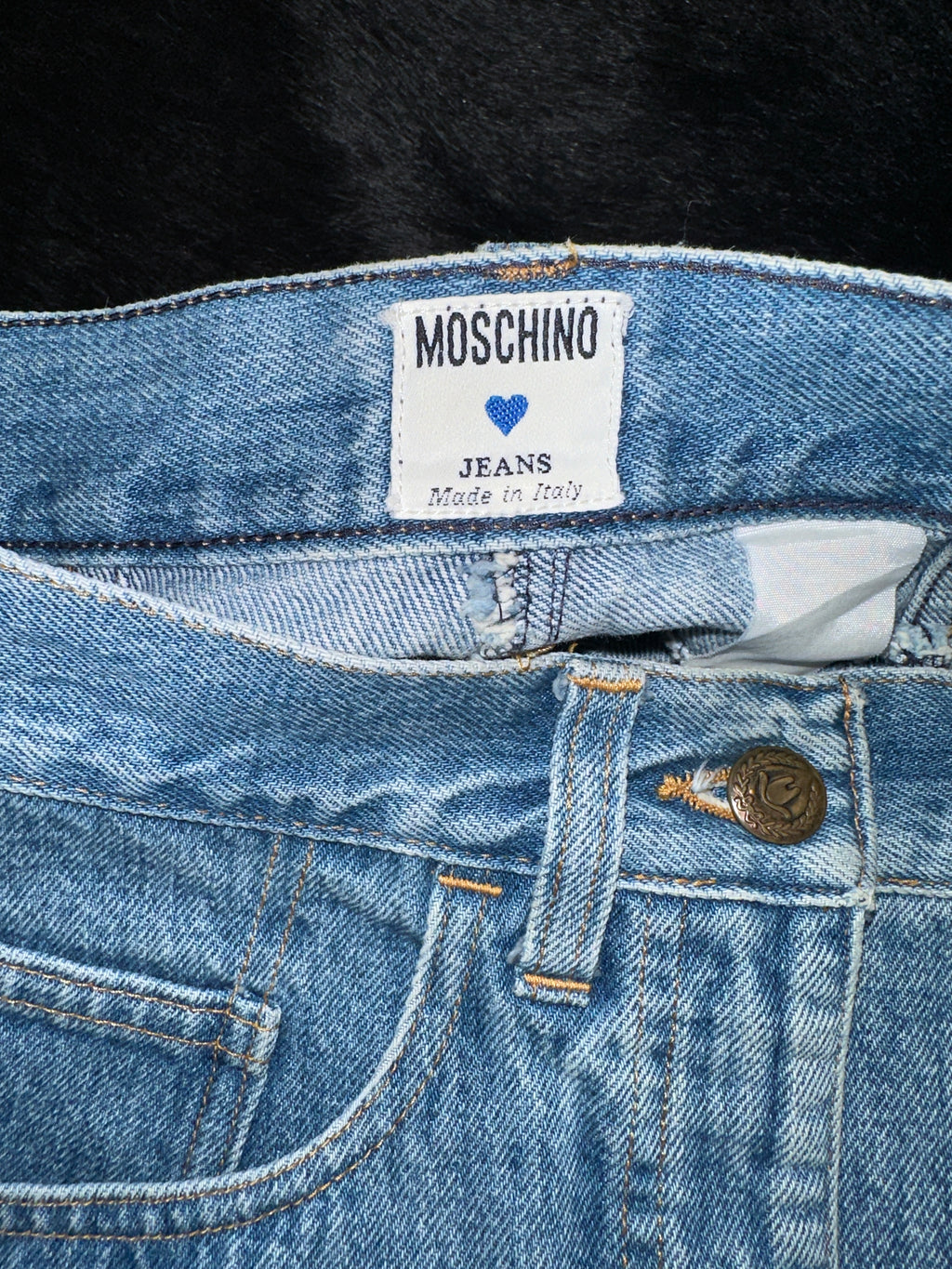 Moschino Denim Mini Skirt W26 - The Vault by Sacha