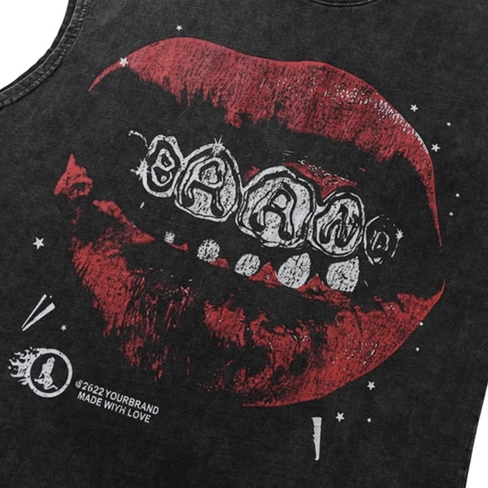 Grillz Graphic Muscle Tee - The Vault by Sacha