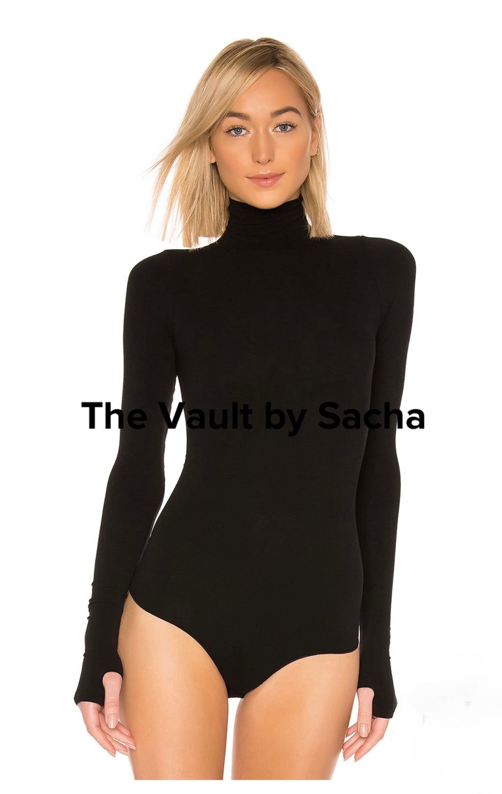 Premium turtleneck bodysuit with thumb holes - The Vault by Sacha