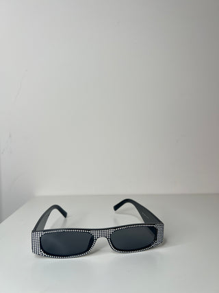 Rectangular Diamanté Glasses - The Vault by Sacha