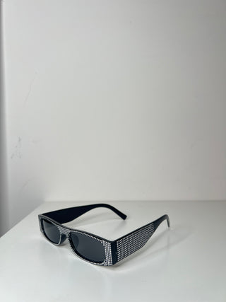Rectangular Diamanté Glasses - The Vault by Sacha