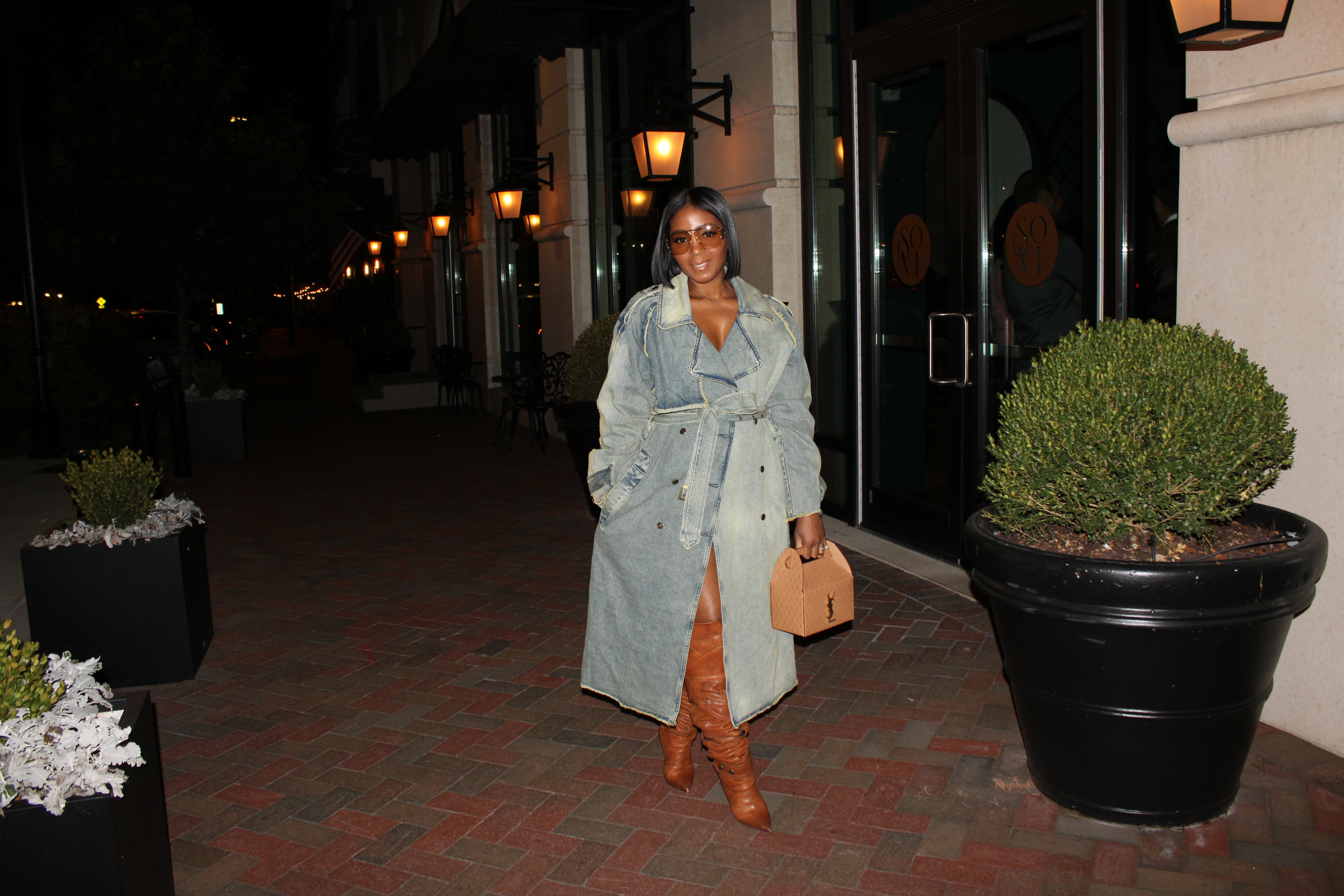 Come through Stunting denim Trench