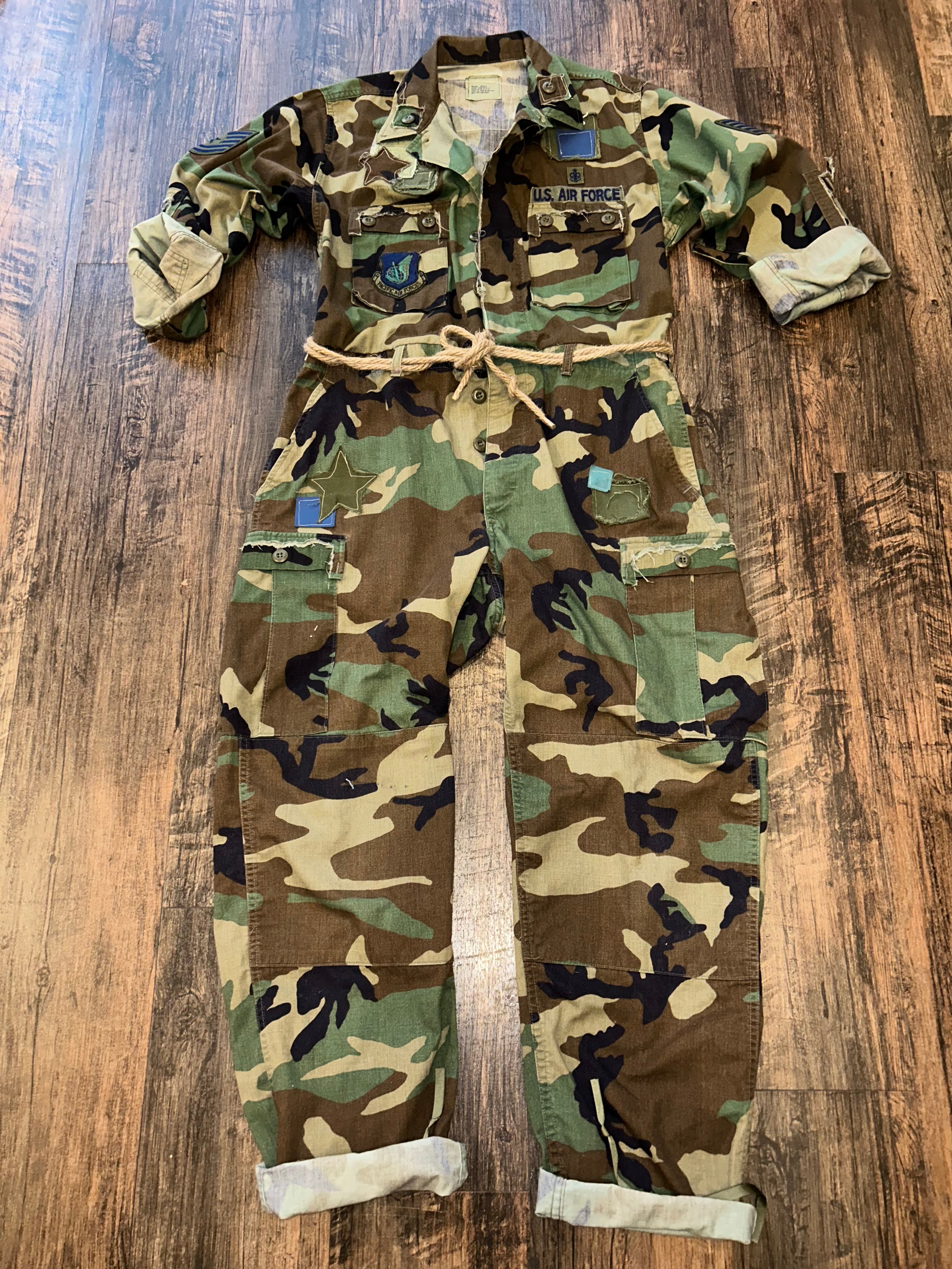 Custom Made Camouflage Cargo Jumpsuit