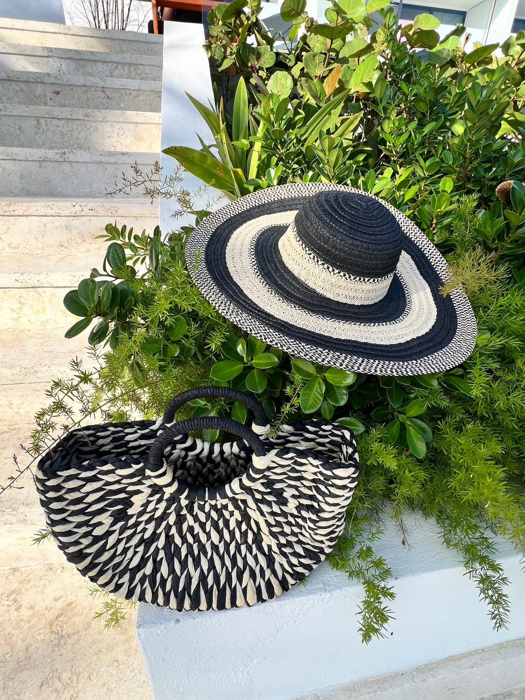 Lulu's Sunshine Sweetness Black Striped Floppy Hat - The Vault by Sacha