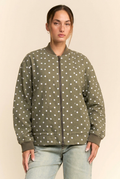The Olive Dot Bomber Jacket - PREORDER 07/30