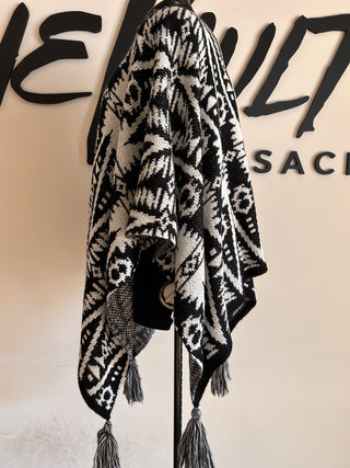 Aztec Poncho Sweater - The Vault by Sacha