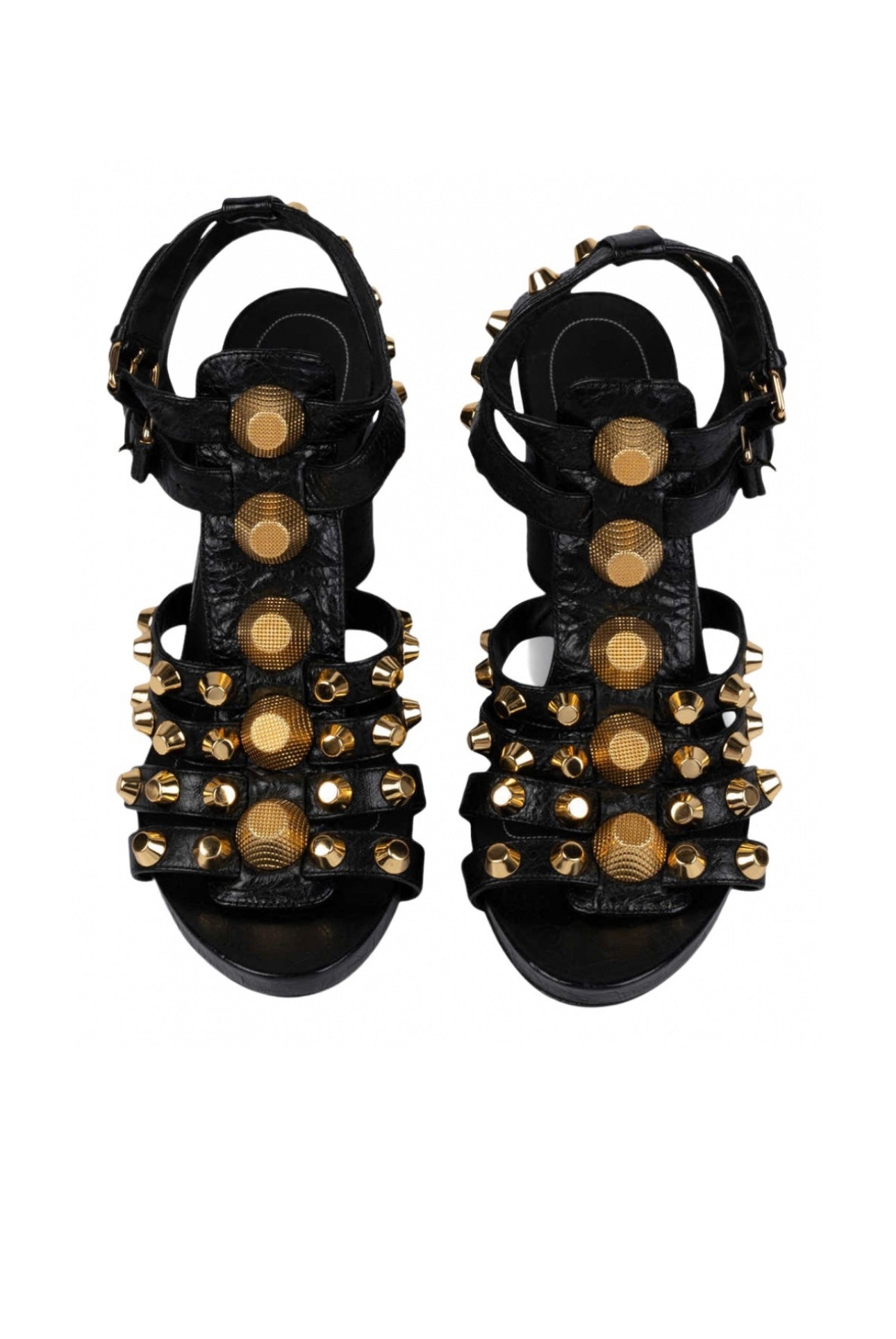 Balenciaga Gold Gladiator Sandals