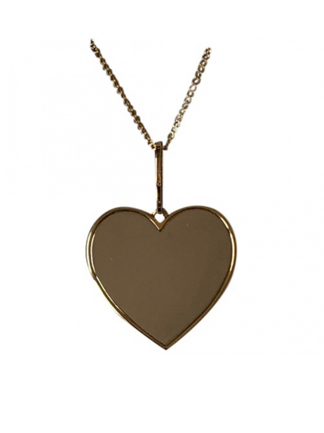 Celine heart shaped mirror necklace