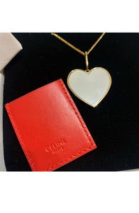 Celine heart shaped mirror necklace