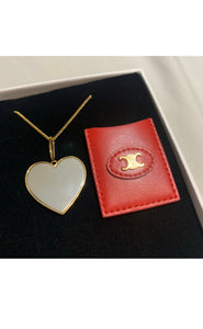 Celine heart shaped mirror necklace