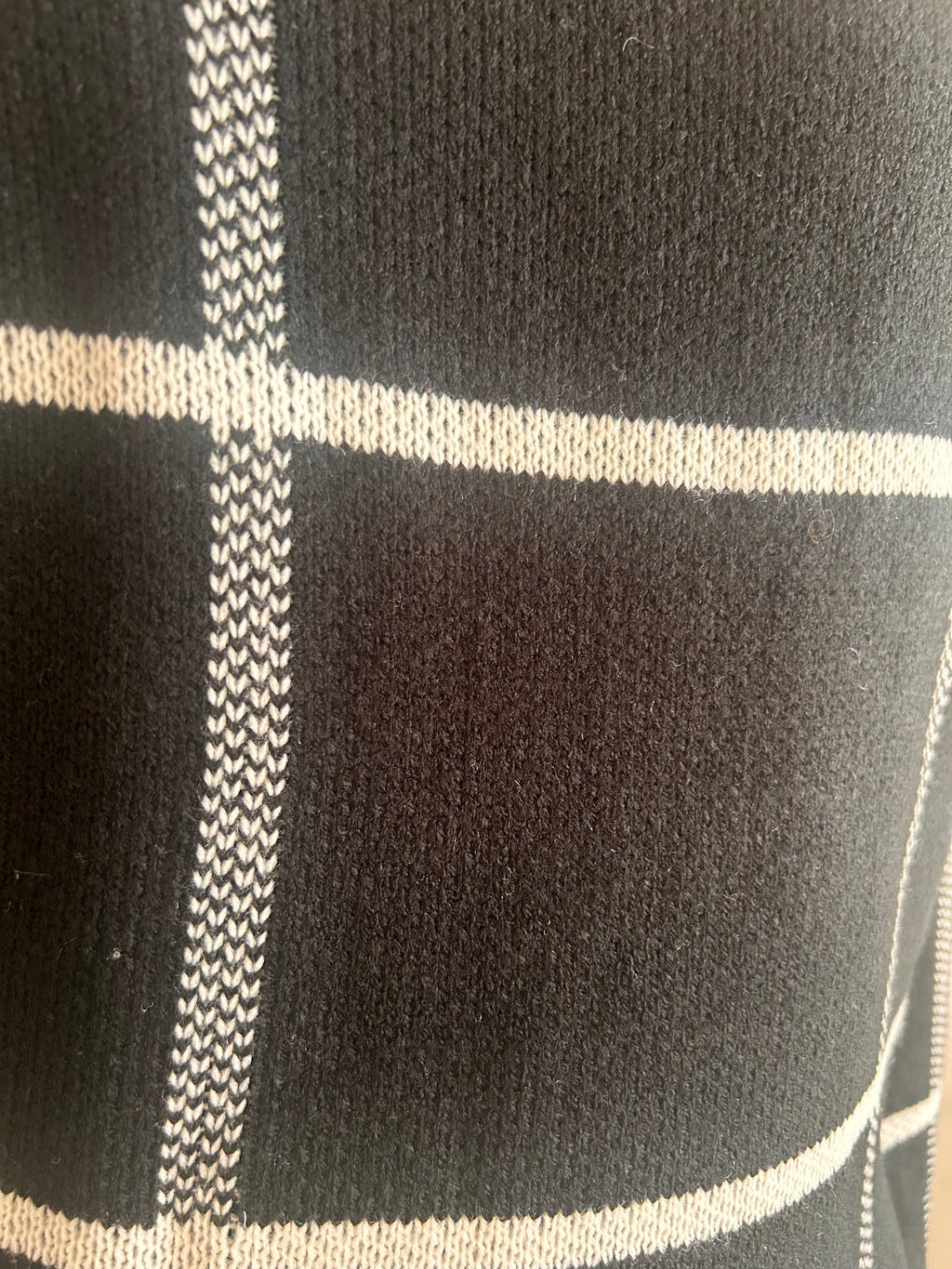 Black/White Grid Sweater - The Vault by Sacha