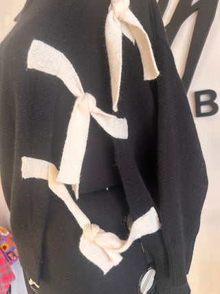 Black Lace Up Side Sweater - The Vault by Sacha