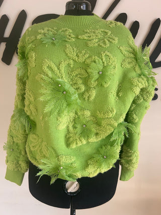 Green Floral Sweater - The Vault by Sacha