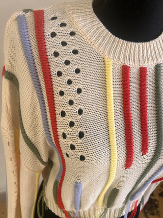 Cream Eyelet Sweater - The Vault by Sacha