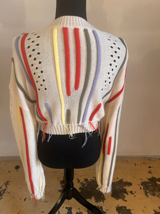 Cream Eyelet Sweater - The Vault by Sacha