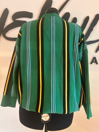 Green Striped Cardigan - The Vault by Sacha